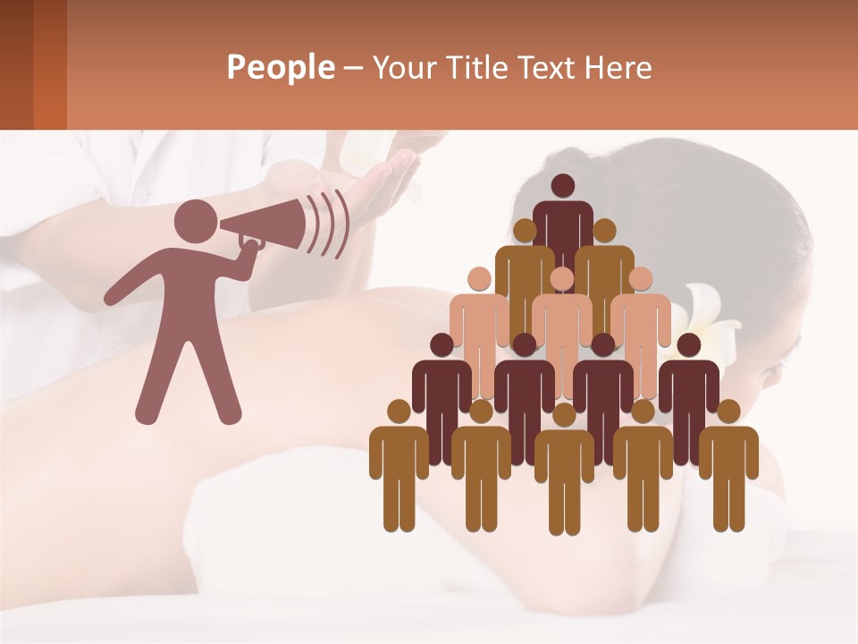 A Woman Getting A Back Massage With A Flower In Her Hair PowerPoint Template