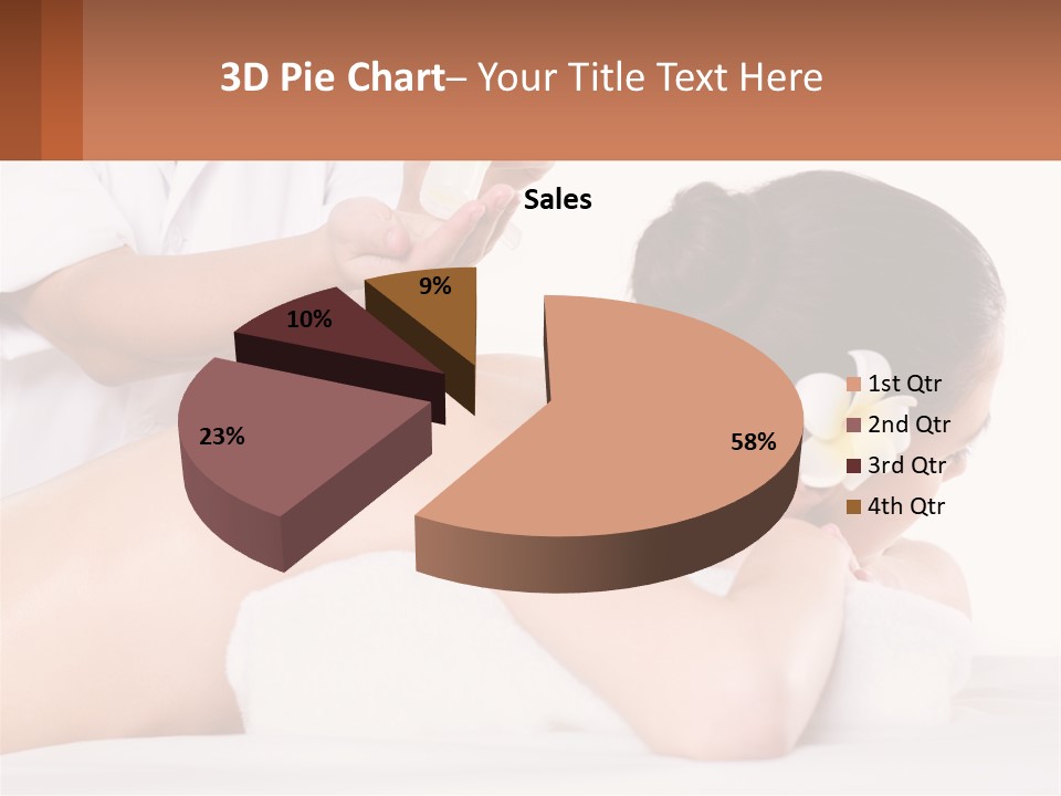 A Woman Getting A Back Massage With A Flower In Her Hair PowerPoint Template