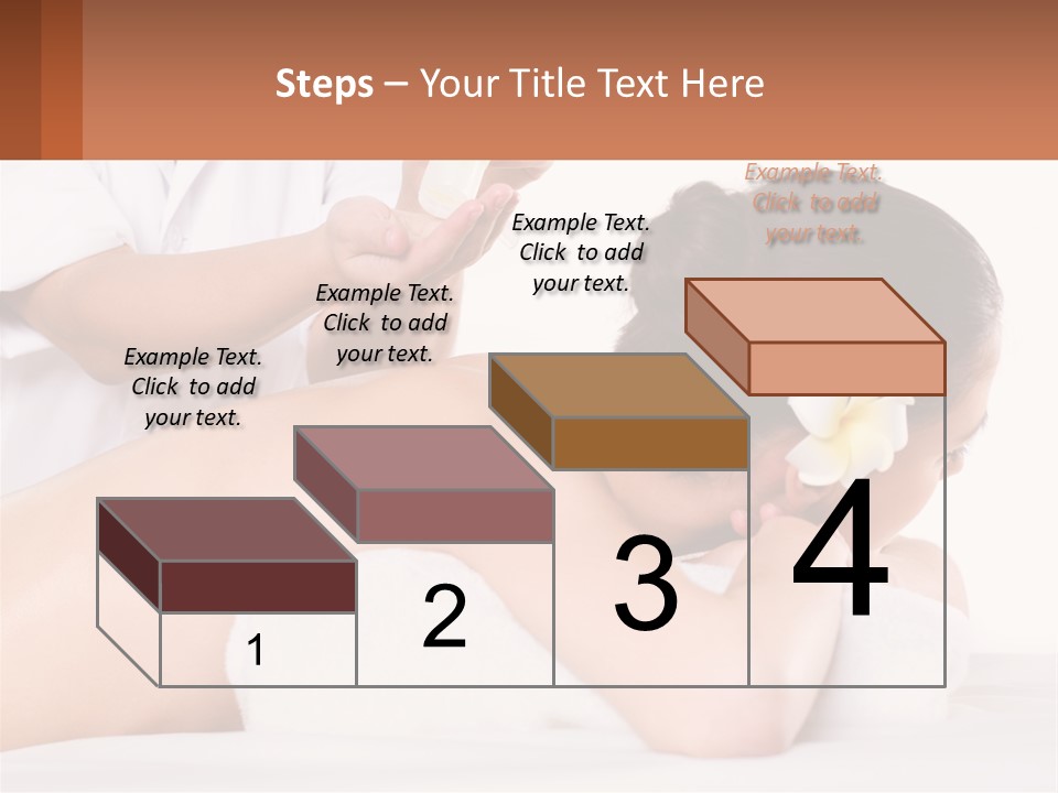 A Woman Getting A Back Massage With A Flower In Her Hair PowerPoint Template