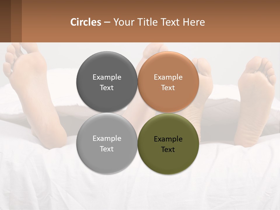 A Person Laying In Bed With Their Feet On A Pillow PowerPoint Template