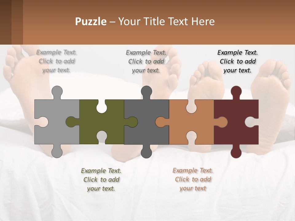 A Person Laying In Bed With Their Feet On A Pillow PowerPoint Template