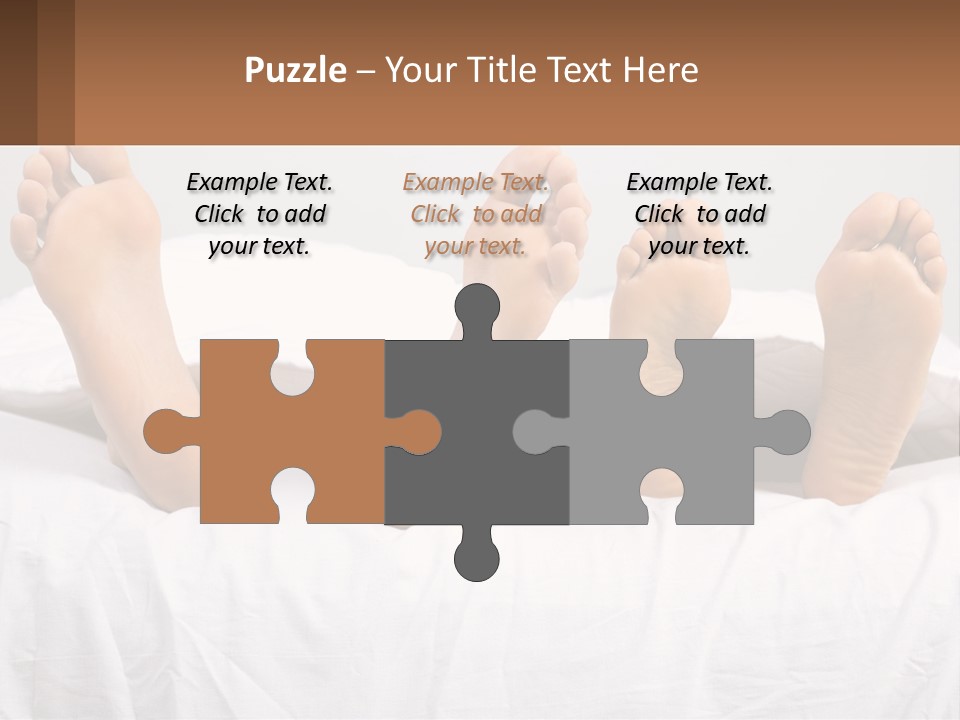 A Person Laying In Bed With Their Feet On A Pillow PowerPoint Template