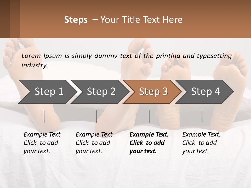 A Person Laying In Bed With Their Feet On A Pillow PowerPoint Template