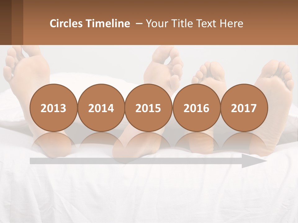 A Person Laying In Bed With Their Feet On A Pillow PowerPoint Template