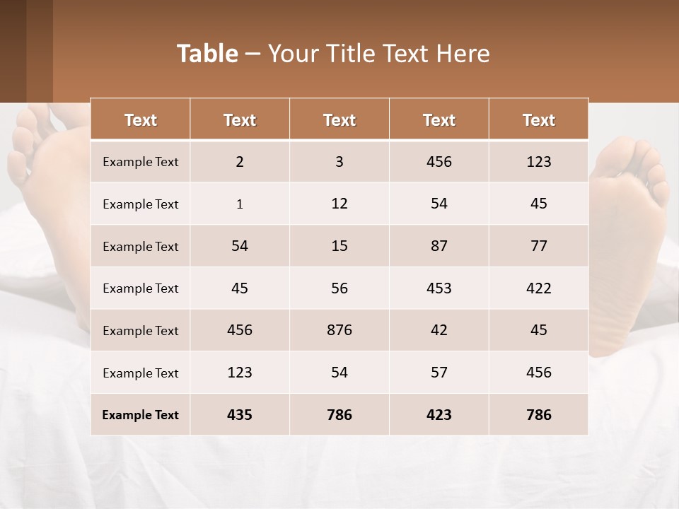 A Person Laying In Bed With Their Feet On A Pillow PowerPoint Template