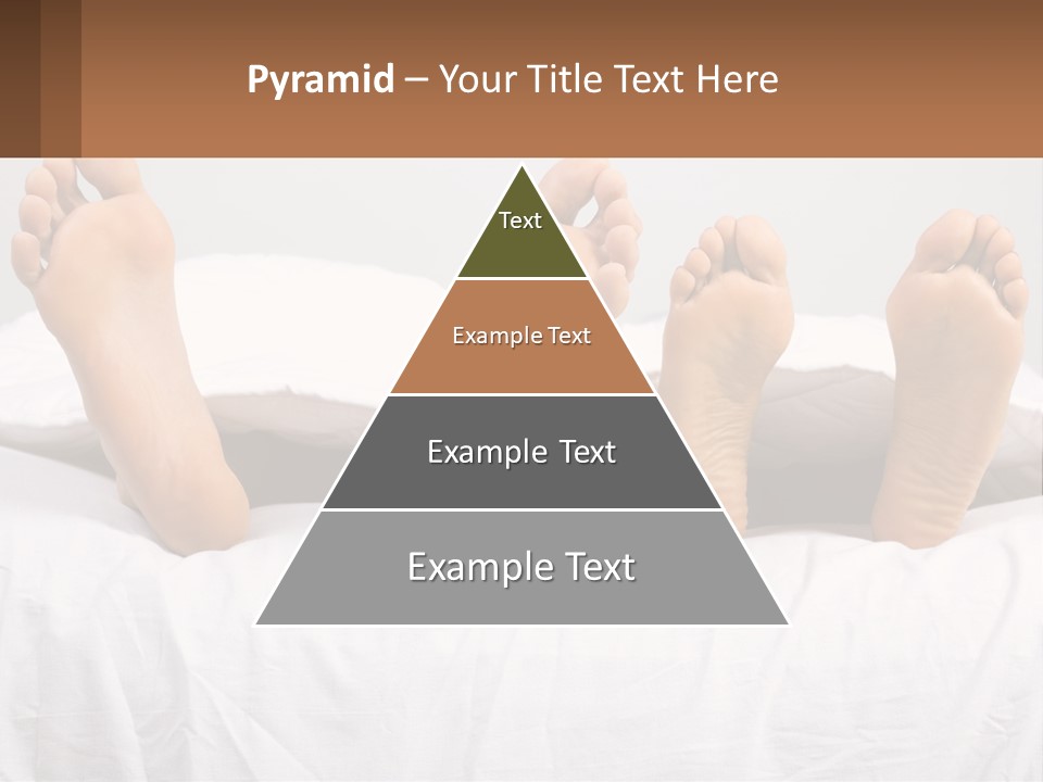 A Person Laying In Bed With Their Feet On A Pillow PowerPoint Template