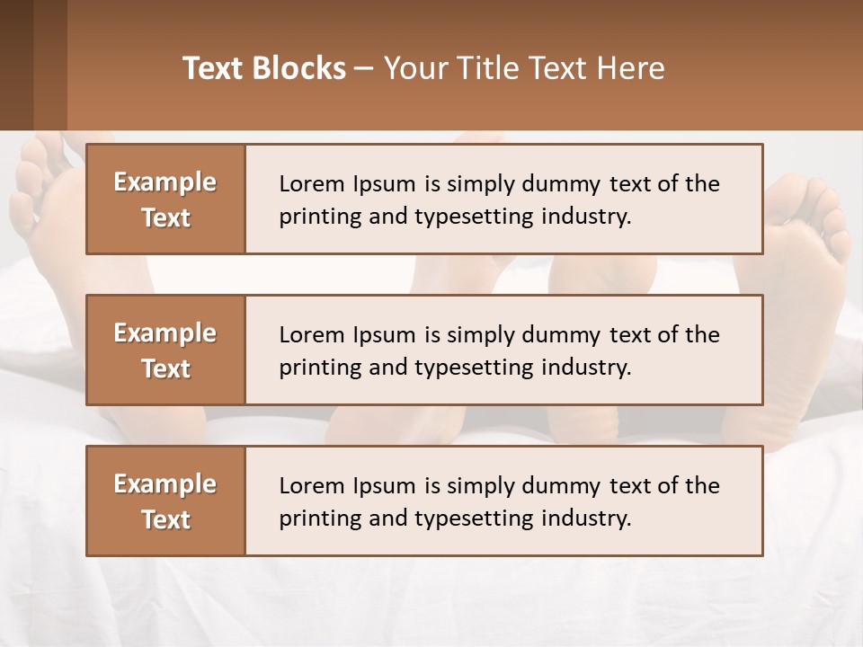 A Person Laying In Bed With Their Feet On A Pillow PowerPoint Template