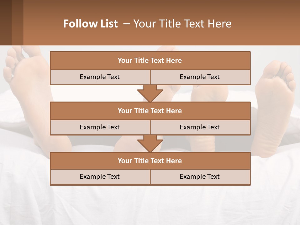 A Person Laying In Bed With Their Feet On A Pillow PowerPoint Template