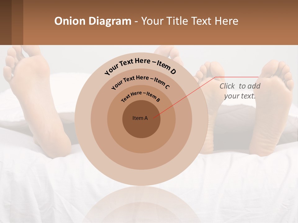 A Person Laying In Bed With Their Feet On A Pillow PowerPoint Template