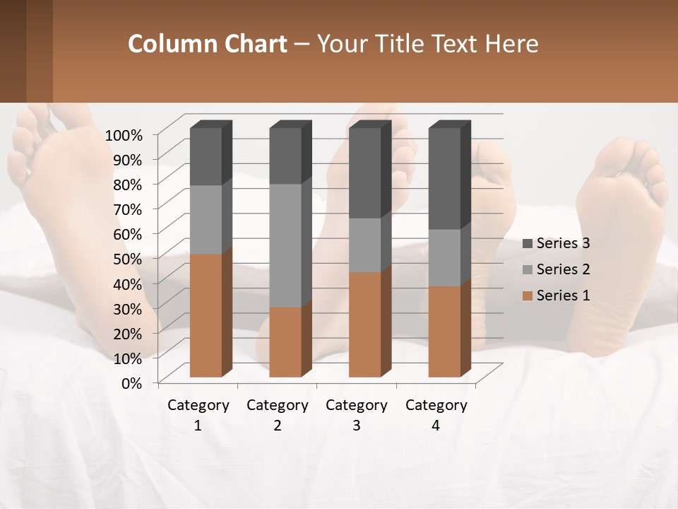 A Person Laying In Bed With Their Feet On A Pillow PowerPoint Template