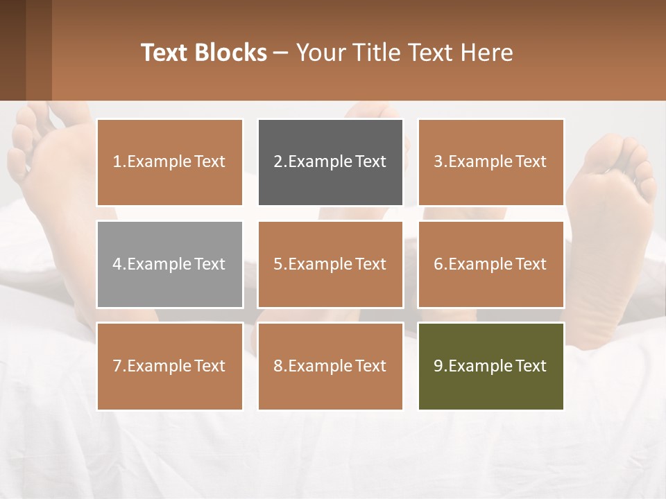 A Person Laying In Bed With Their Feet On A Pillow PowerPoint Template