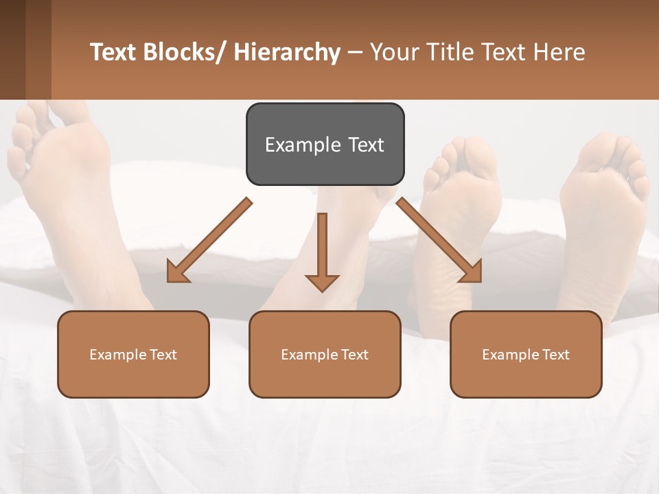 A Person Laying In Bed With Their Feet On A Pillow PowerPoint Template