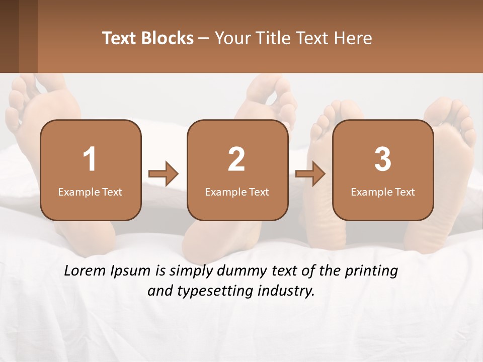 A Person Laying In Bed With Their Feet On A Pillow PowerPoint Template