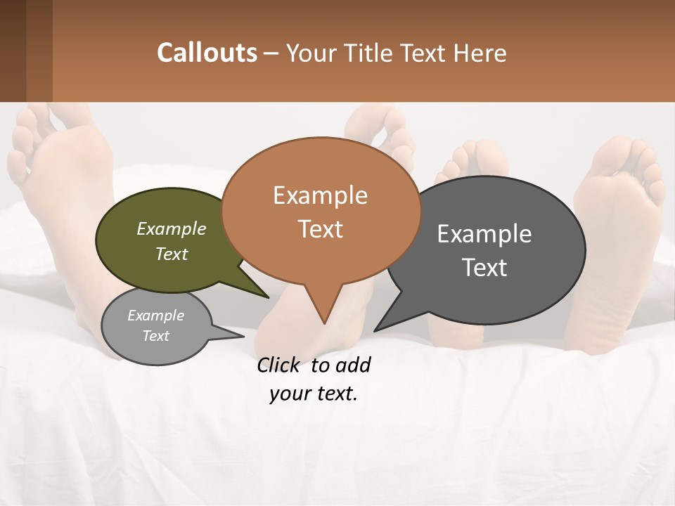 A Person Laying In Bed With Their Feet On A Pillow PowerPoint Template