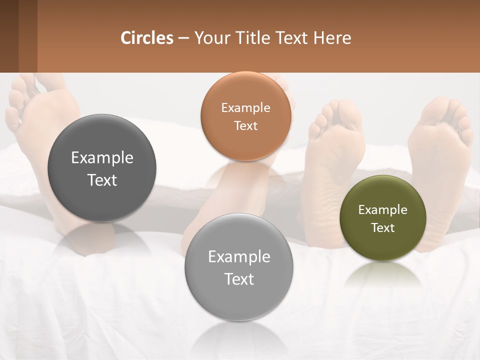 A Person Laying In Bed With Their Feet On A Pillow PowerPoint Template