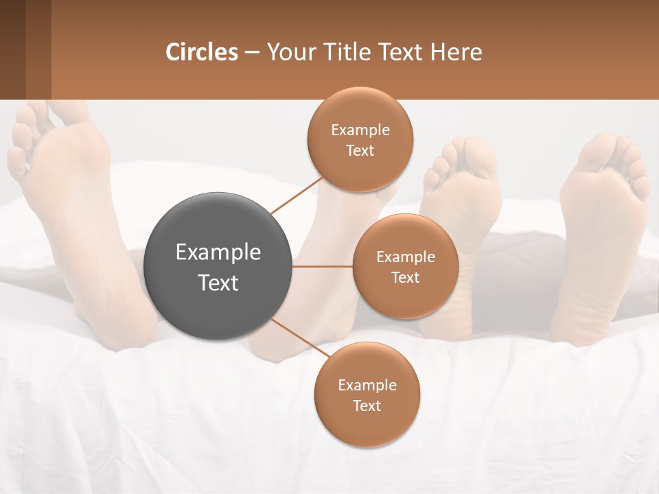 A Person Laying In Bed With Their Feet On A Pillow PowerPoint Template