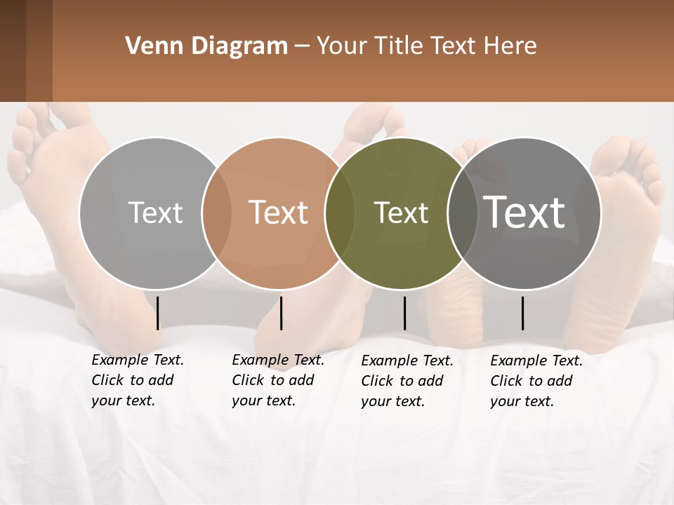 A Person Laying In Bed With Their Feet On A Pillow PowerPoint Template