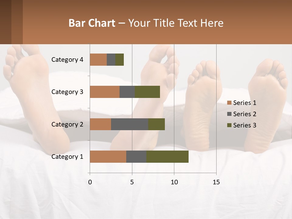 A Person Laying In Bed With Their Feet On A Pillow PowerPoint Template