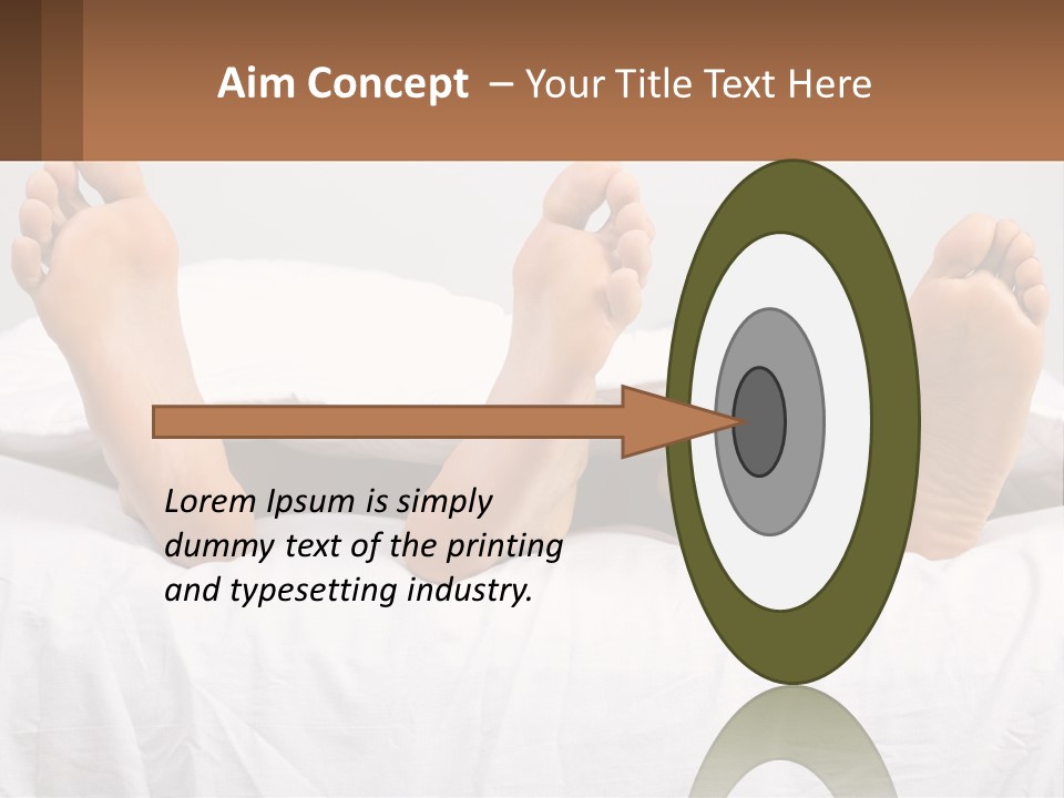 A Person Laying In Bed With Their Feet On A Pillow PowerPoint Template