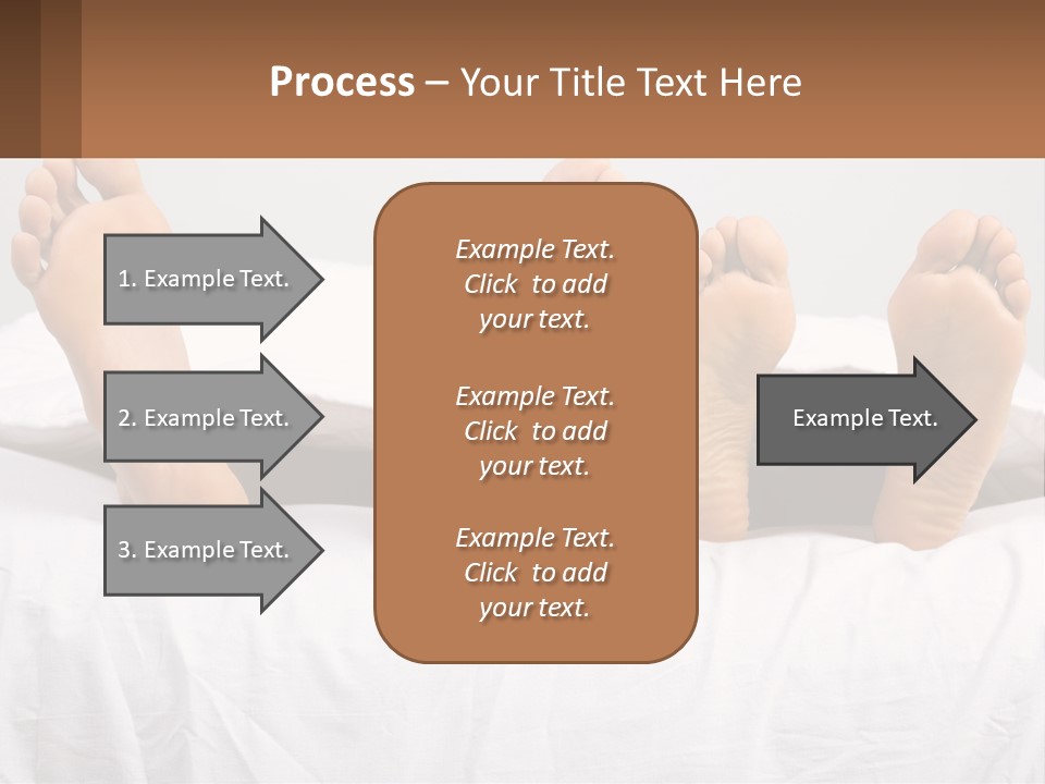 A Person Laying In Bed With Their Feet On A Pillow PowerPoint Template