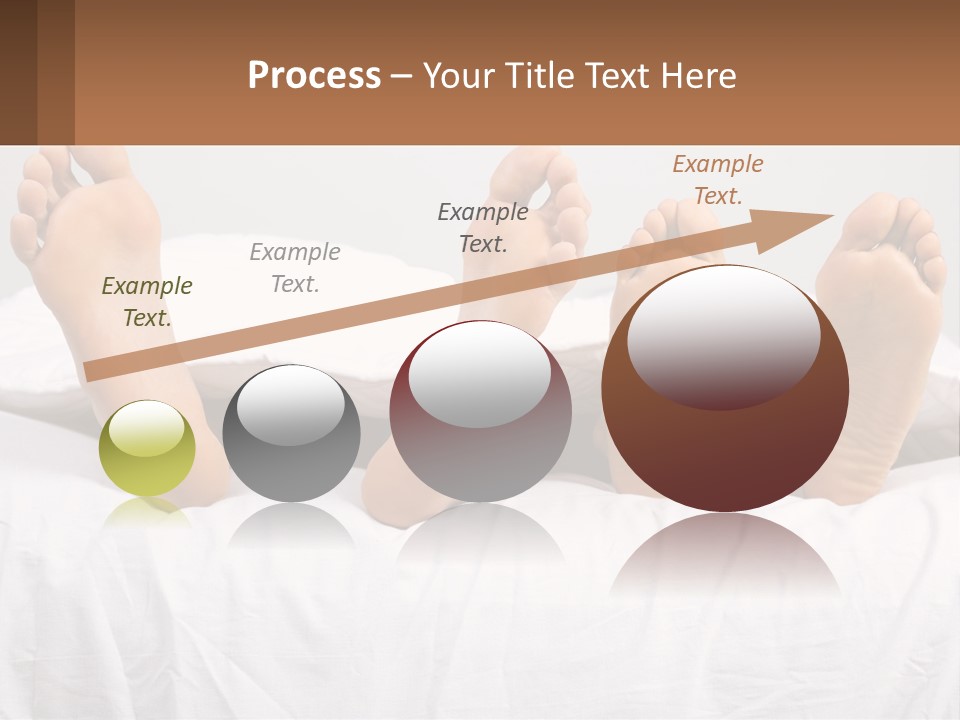 A Person Laying In Bed With Their Feet On A Pillow PowerPoint Template