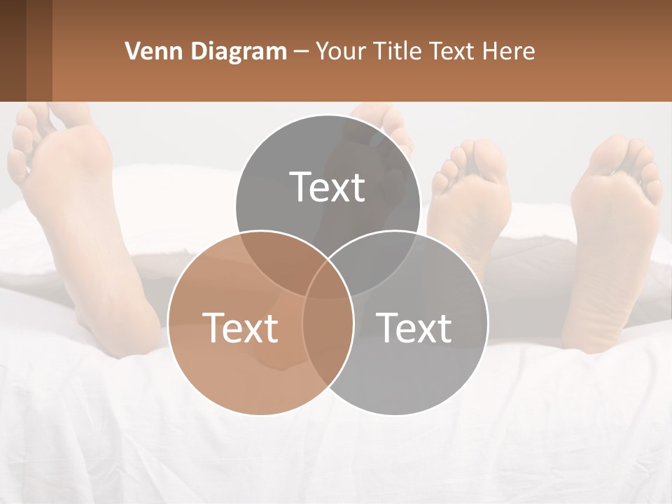 A Person Laying In Bed With Their Feet On A Pillow PowerPoint Template