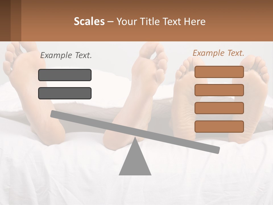 A Person Laying In Bed With Their Feet On A Pillow PowerPoint Template