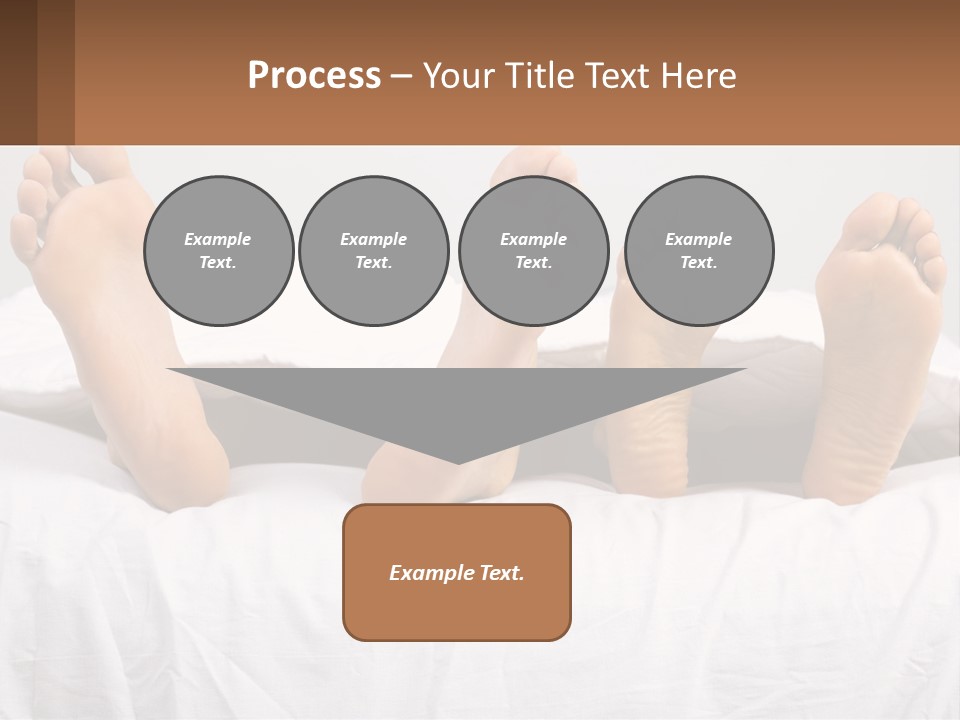 A Person Laying In Bed With Their Feet On A Pillow PowerPoint Template
