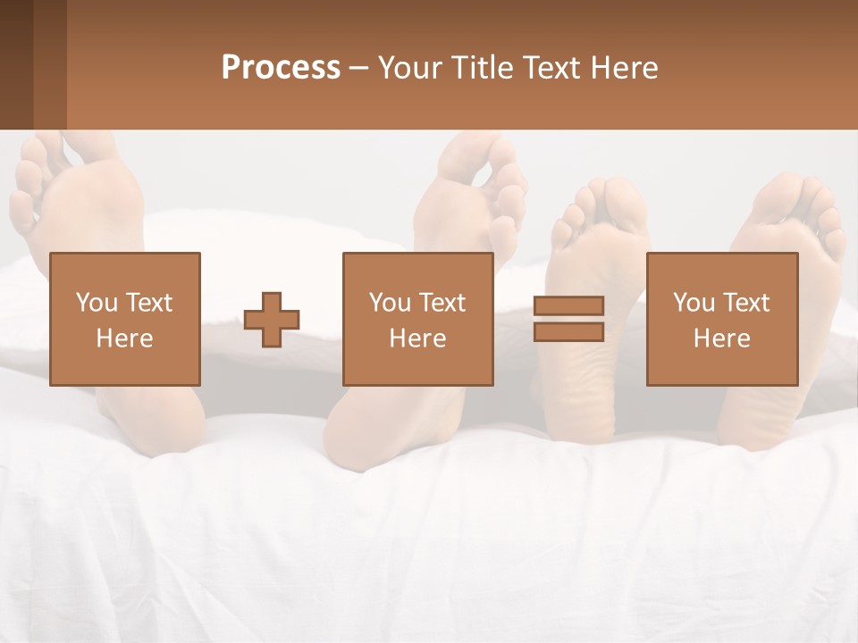 A Person Laying In Bed With Their Feet On A Pillow PowerPoint Template