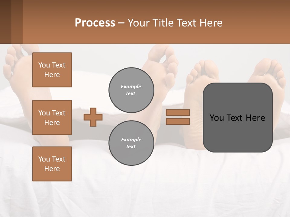 A Person Laying In Bed With Their Feet On A Pillow PowerPoint Template
