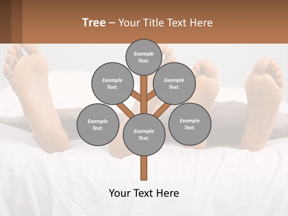 A Person Laying In Bed With Their Feet On A Pillow PowerPoint Template