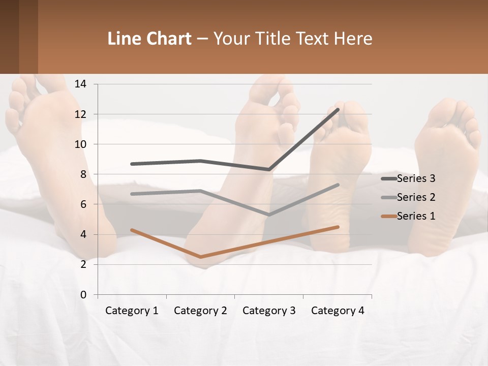 A Person Laying In Bed With Their Feet On A Pillow PowerPoint Template