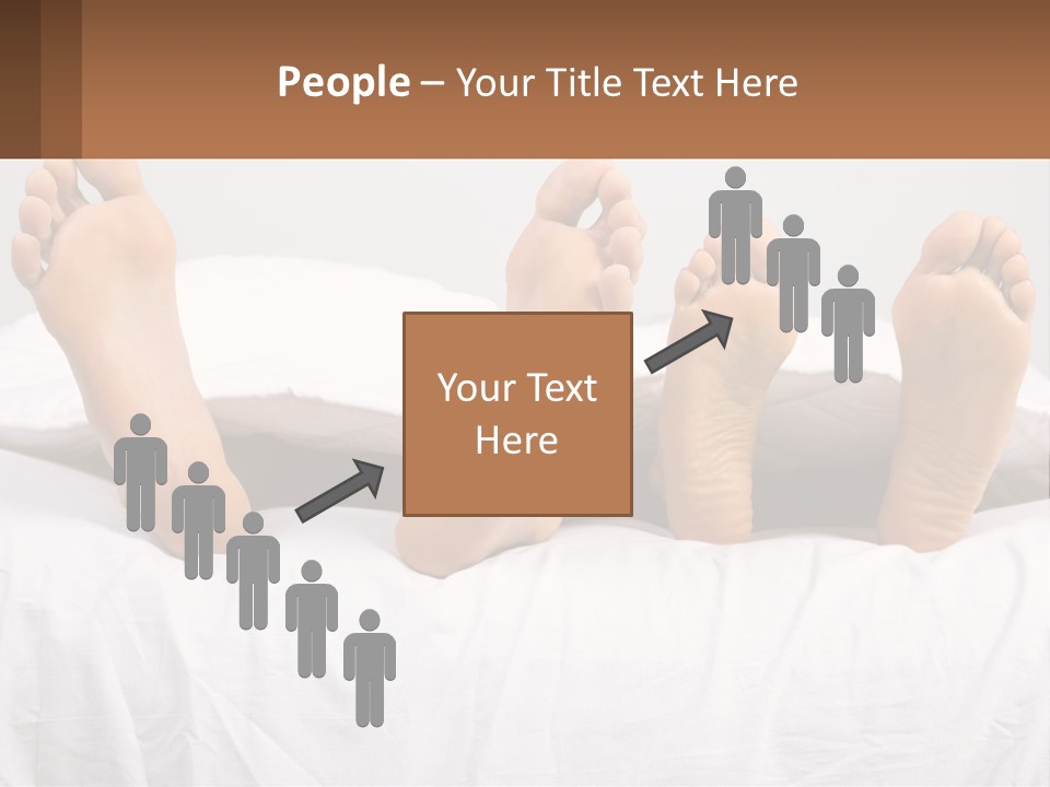 A Person Laying In Bed With Their Feet On A Pillow PowerPoint Template
