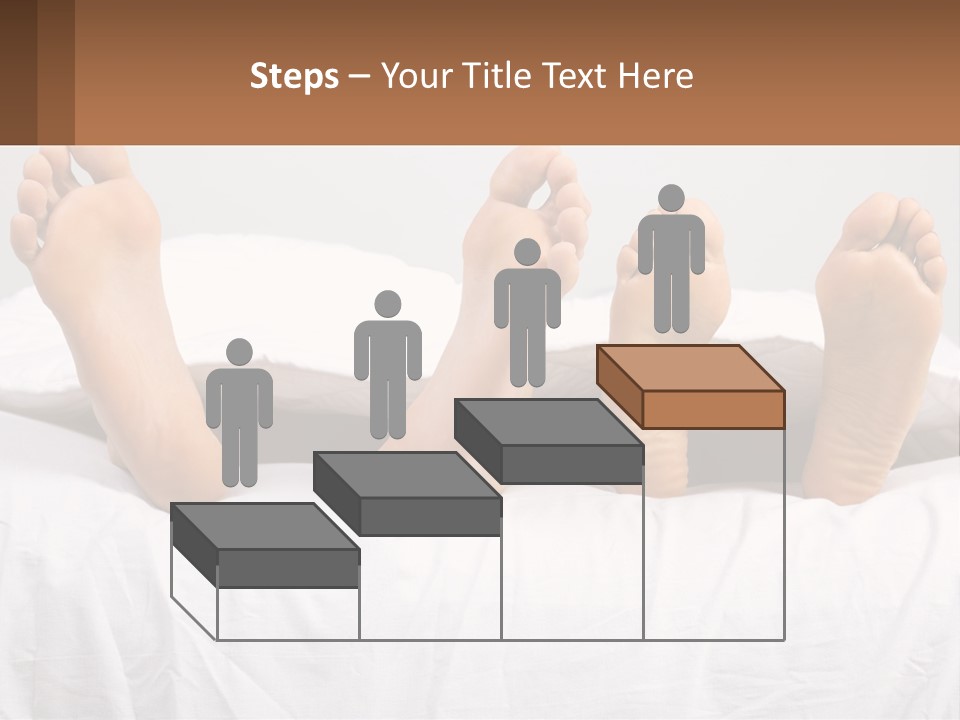 A Person Laying In Bed With Their Feet On A Pillow PowerPoint Template