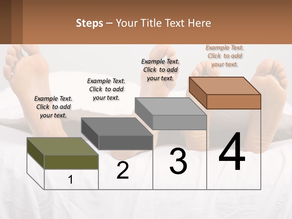 A Person Laying In Bed With Their Feet On A Pillow PowerPoint Template