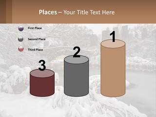 A Bridge Over A River With Snow On It PowerPoint Template