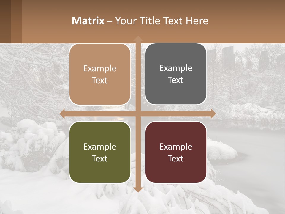 A Bridge Over A River With Snow On It PowerPoint Template