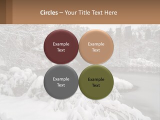 A Bridge Over A River With Snow On It PowerPoint Template