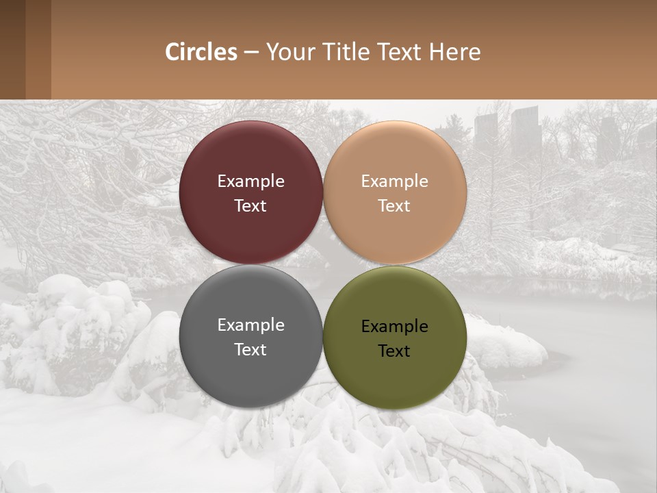 A Bridge Over A River With Snow On It PowerPoint Template