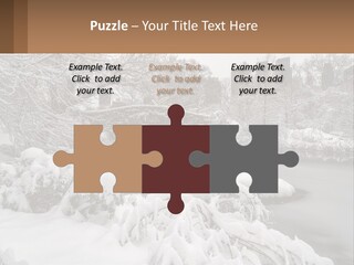 A Bridge Over A River With Snow On It PowerPoint Template