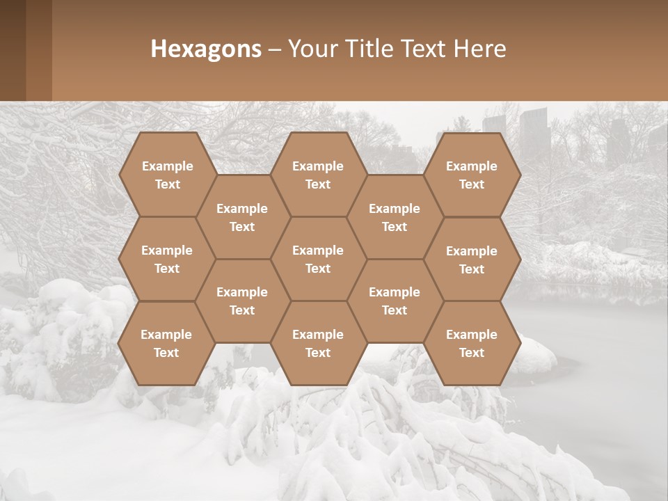 A Bridge Over A River With Snow On It PowerPoint Template