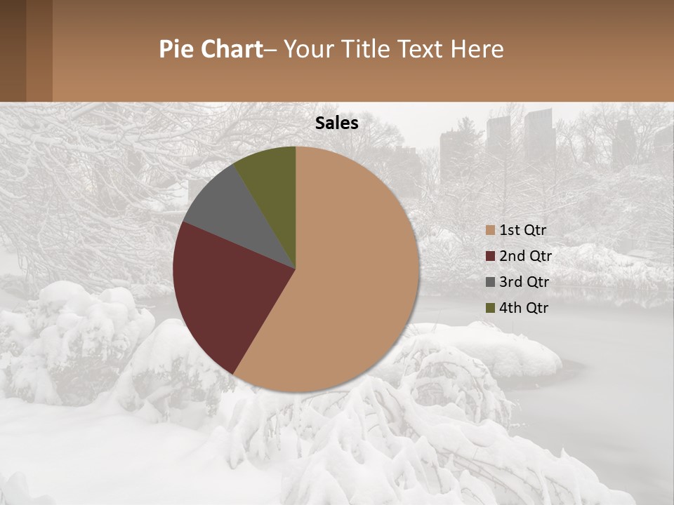 A Bridge Over A River With Snow On It PowerPoint Template