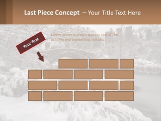 A Bridge Over A River With Snow On It PowerPoint Template