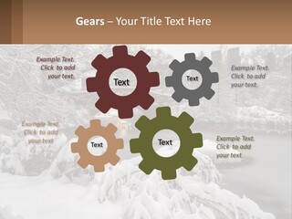 A Bridge Over A River With Snow On It PowerPoint Template