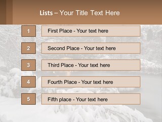 A Bridge Over A River With Snow On It PowerPoint Template