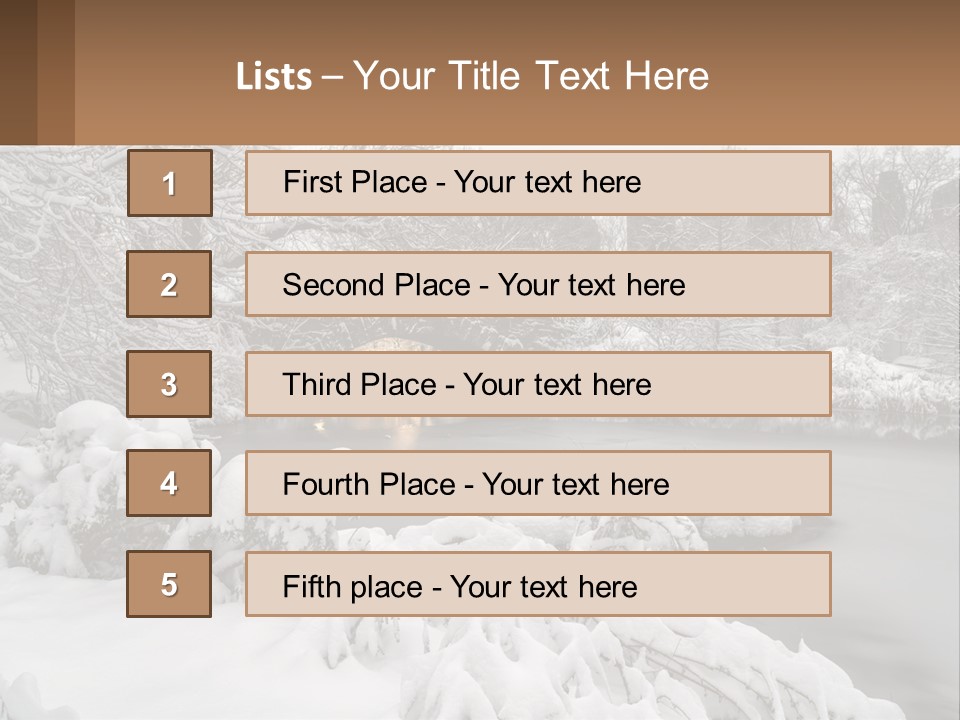 A Bridge Over A River With Snow On It PowerPoint Template