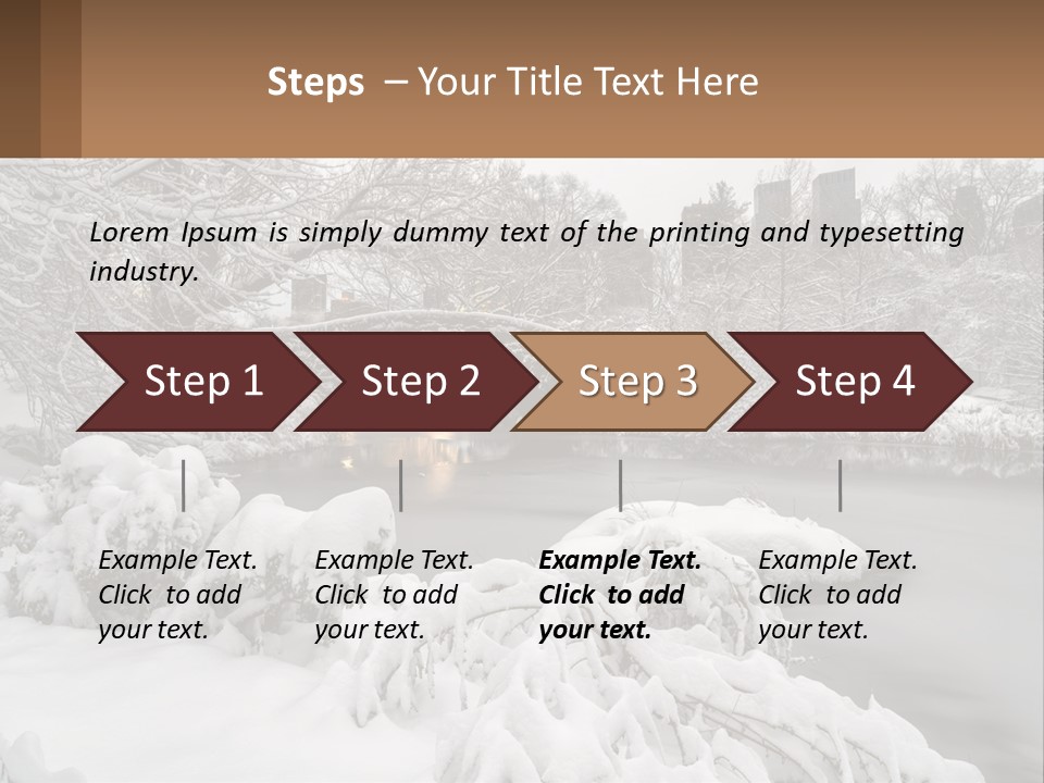 A Bridge Over A River With Snow On It PowerPoint Template