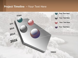 A Bridge Over A River With Snow On It PowerPoint Template