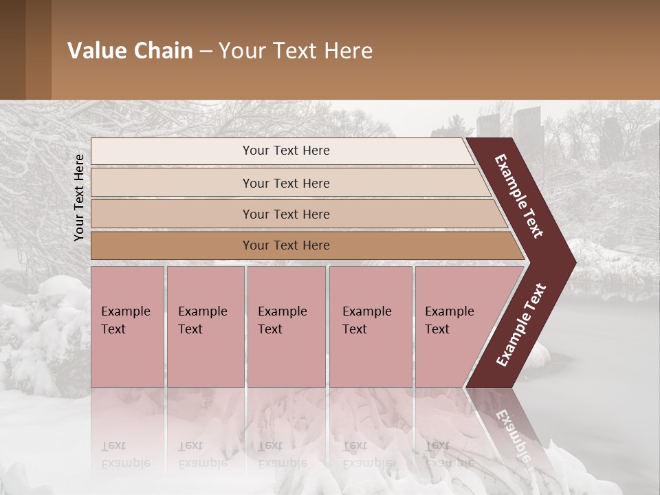 A Bridge Over A River With Snow On It PowerPoint Template
