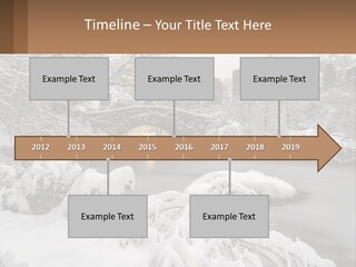 A Bridge Over A River With Snow On It PowerPoint Template